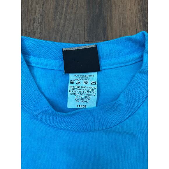 VTG 90s Liquid Blue Ben & Jerry's Euphoria Woody Jackson all-over print tee L - Picture 6 of 6